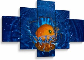 Obraz - pomarańcza w wodzie (125x70 cm)