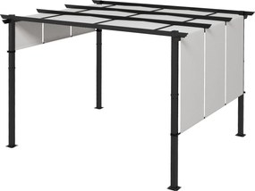 Outsunny Markiza przeciwsłoneczna. Pergola, odporna na warunki atmosferyczne, w zestawie materiały montażowe, 3 x 3,5 m, ciemnoszary | Aosom PL