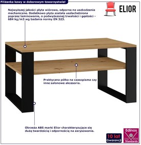 Ława Kawowa Czarny Do Narożnika Dąb Artisan + P4-B26