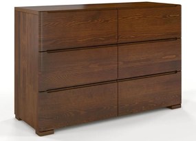 Komoda drewniana 6 szuflad Inca 5S - Orzech