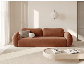 Ceglasta rozkładana/ze schowkiem sofa z tkaniny szenilowej 262 cm Tonale – Cosmopolitan Design