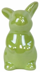 Wielkanocny ceramiczny zajączek Greeny zielony, 8cm