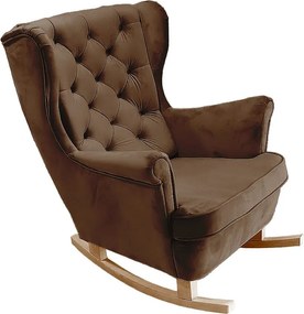 Fotel Relax z Tapicerowanym Siedzeniem i Podłokietnikami, Fotel TV 102x81x95cm Ciemnobrązowy_29826