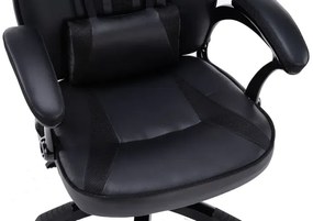 Fotel Czarny Nowoczesny Gamingowy R7-B17