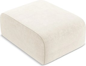 Beżowy podnóżek z tkaniny szenilowej Lani – Makamii