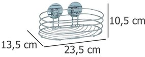 Półka łazienkowa, koszyk Turbo-Loc - stal chromowana, WENKO