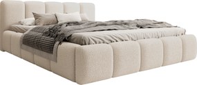 Łóżko tapicerowane Tesia 180x200 z pojemnikiem - beżowa bukla Quelle 03