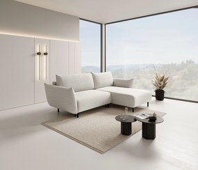 Masseno Narożnik UNO z funkcją spania i pojemnikiem na pościel Narozniki L, Rozkładana sofa - Kremowy, ANTHOLOGY 20