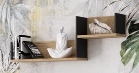 Dwupoziomowa półka ścienna w stylu loft Oriental Tree 02