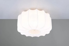 Biała metalowa lampa sufitowa z tekstylnym kloszem ø 40 cm Madleine – Reality