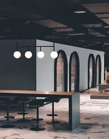 Loftowa lampa wisząca nad stół poczwórna - S767-Menser