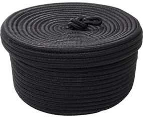 Koszyk pleciony z pokrywką Pojemnik z pokrywką czarny VESSILO 020x025 inny