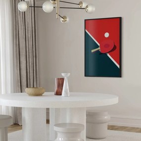 Plakat Tenis stołowy 21x30 cm z ramą czarną bez marginesu ARTGEIST B
