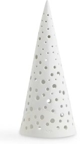 Biały świąteczny świecznik z porcelany kostnej Kähler Design Nobili, wys. 19 cm