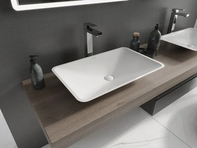 Mexen Esper umywalka nablatowa z konglomeratu 60 x 38 cm, biała - 23036001