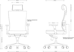 Ergonomiczny fotel obrotowy Link, zgodny z normą BHP