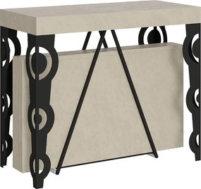 Konsola rozkładana 90x40/196 cm Aceres Small kaszmir rama w kolorze antracytu