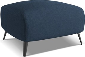 Pufa - z tkaniny szenilowej - królewski niebieski - MALIE