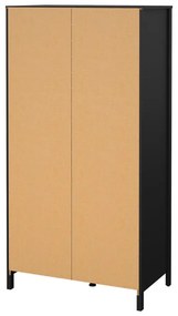 Czarna szafa z lustrem 102x199x58 cm Madrid – Tvilum