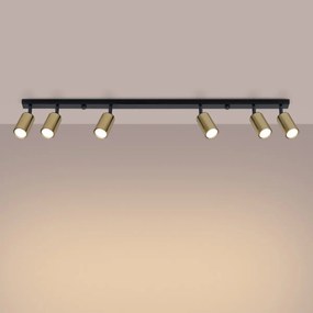 Listwa oświetleniowa WINX 6L czarna/złota SOLLUX  LIGHTING