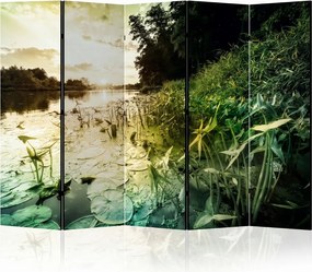 Parawan pokojowy 5-częściowy 225x172 Jednostronny dekoracyjny romantyczny naturalny Świt Nad Rzeką