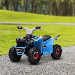 HOMCOM Elektryczny Quad dla Dzieci, 2,5 km/h, Jazda do Przodu &amp; do Tyłu, dla 18-36 Miesięcy, Niebieski