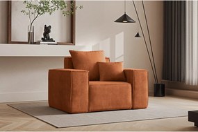 Fotel ELLA, tkanina Noel, Pomarańczowy