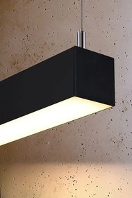 Czarna biurowa lampa wisząca liniowa 4000 K - EX616-Herrick