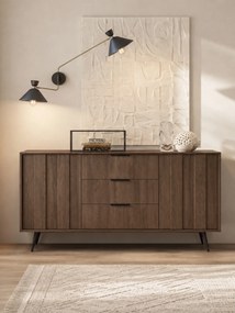 Komoda Flaro 153 cm z szufladami - dąb dunin