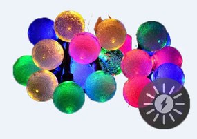 Solarny łańcuch świetlny 20 LED kolorowe - opcja migania