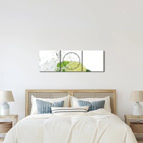 Obraz - Soczyste cytryny (z zegarem) (90x30 cm)