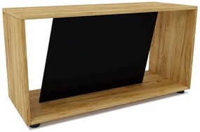 Minimalistyczny stolik kawowy dąb craft + czarny - Allon 3X