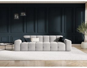 Jasnoszara aksamitna sofa 255 cm Kendal – Micadoni Home