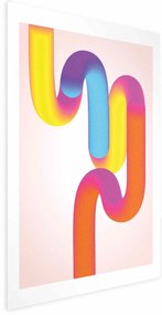 Plakat Tęczowe Rurki 40x60 cm bez ramy z marginesem ARTGEIST B