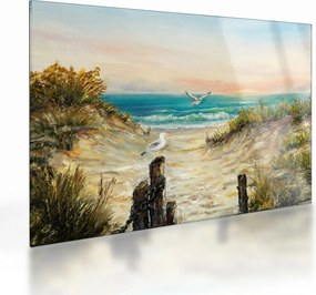 Obraz na szkle - Piaszczysta plaża (70x50 cm)