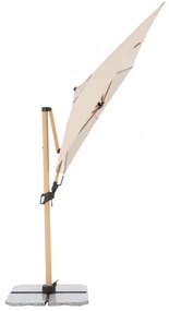 ALU WOOD 220 x 300 cm - wahadłowy parasol ogrodowy z drążkiem bocznym z ochroną ULTRA UV : Substancja Desen - 820