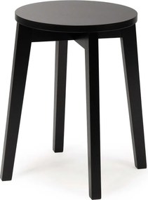 Czarny drewniany taboret W7-F42