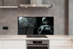 Panel szklany do Kuchni Mroczne Sylwetki