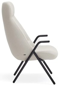 Biały fotel Teulat Dins, wys. 114 cm
