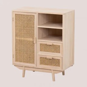 Aparador 70x40 Cm Z Szufladami Z Drewna Ralik Naturalna - Sklum