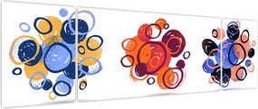 Obraz kolorowych kółek (170x50 cm)