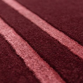 Bordowy wełniany dywan tkany ręcznie 200x290 cm Gatsby – Flair Rugs