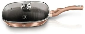 Berlinger Haus Patelnia do grillowania z pokrywką Rosegold Metallic Line, 28 cm