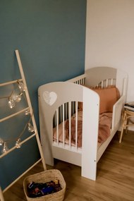 Łóżeczko dziecięce MAJA 120x60 białe/szare LITTLE SKY