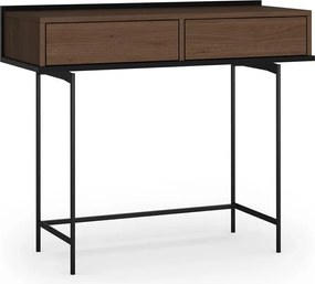 Konsola Zenar 100 cm z szufladami - orzech elegant / czarny
