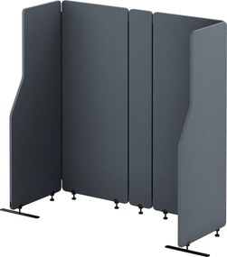 Przegroda biurowa akustyczna Sadie, kolor Carbon Fog, rozmiar 260/145 cm