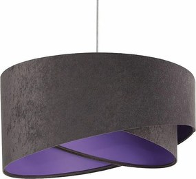 Lampa wisząca GEMSTONE GRAY grafitowa/ciemnofioletowa