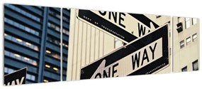 Obraz - New York ONE WAY (170x50 cm)