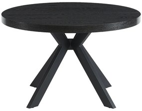 Rozkładany stół do jadalni 4 do 8 osób z MDF i stali - Czarny - KOMONI