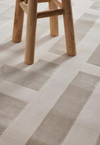 Dywan nowoczesny Perles Geometria szaro-kremowa 200 cm x 280 cm